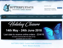 Tablet Screenshot of butterflydays.com.au